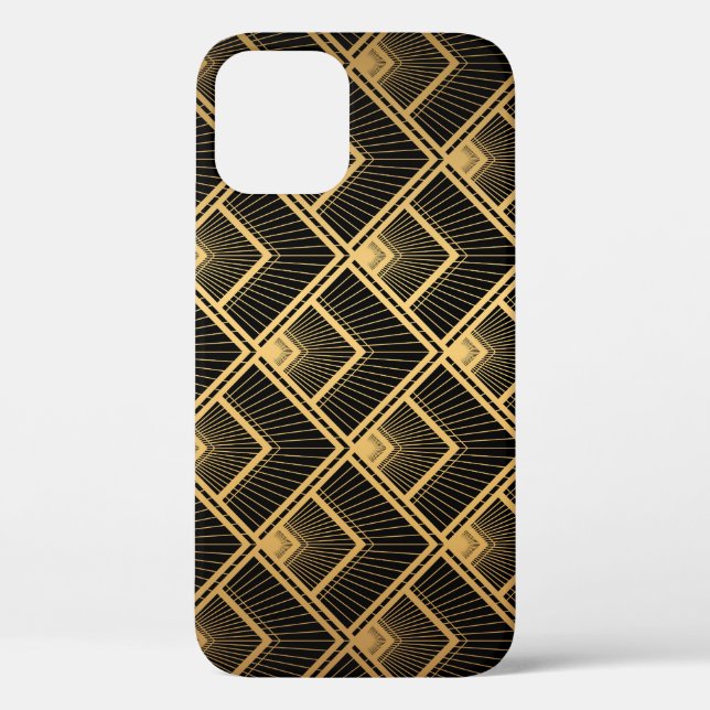 Art Deco Black Gold: Geometric Case-Mate iPhone Case (Back)