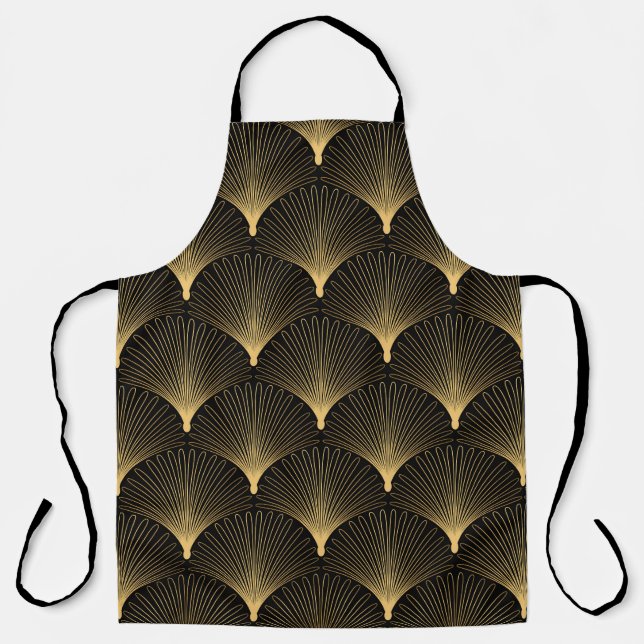 Art Deco: black gold pattern. Apron (Front)
