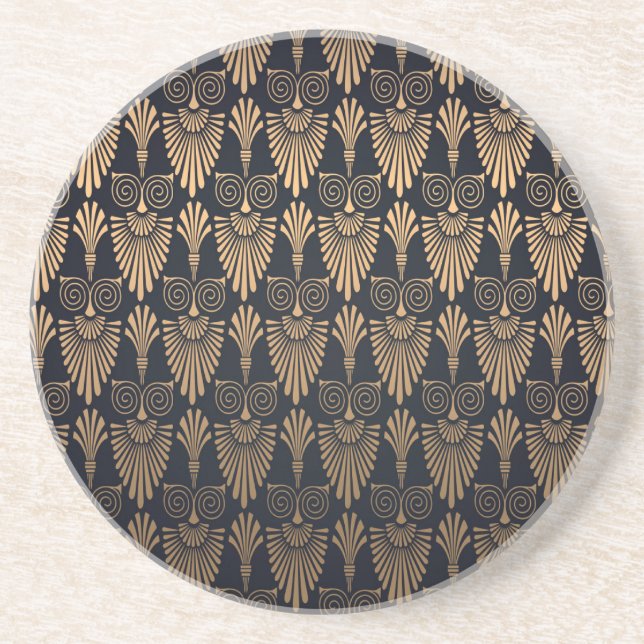 Art Deco Black Gold: Retro. Coaster (Front)