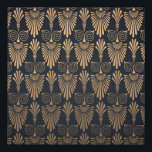 Art Deco Black Gold: Retro. Faux Canvas Print<br><div class="desc">Art deco wallpaper. Black and gold pattern. Background in retro style. Vintage vintage illustration Step back in time with this art deco wallpaper in black and gold. Art Deco Wallpaper in Black and Gold for Retro and Vintage things. background, pattern, abstract, illustration, texture, decor, paper, vintage, gold, wall, retro, black,...</div>