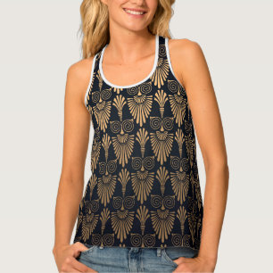 Art Deco Black Gold: Retro. Tank Top