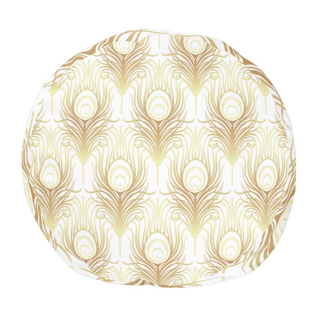 Art Deco Black Gold: Roaring 1920s Pouf (Bottom)