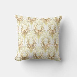Art Deco Black Gold: Roaring 1920s Throw Pillow