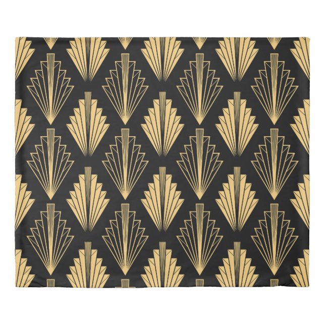 Art Deco Black Gold: Seamless Duvet Cover (Front)