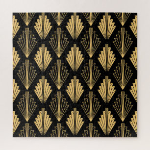 Art Deco Black Gold: Seamless Jigsaw Puzzle
