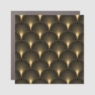 Art Deco Black Gold: Seamless Luxury Car Magnet