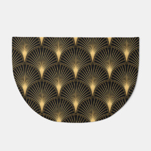 Art Deco Black Gold: Seamless Luxury Doormat