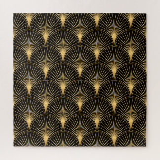 Art Deco Black Gold: Seamless Luxury Jigsaw Puzzle