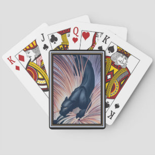 Art Deco Black Panther Poker Cards