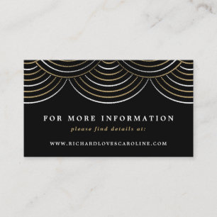 Art Deco Black String Light Website Enclosure Card