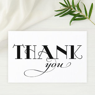 Art Deco Black Thank You Wedding Photo Prop Sign