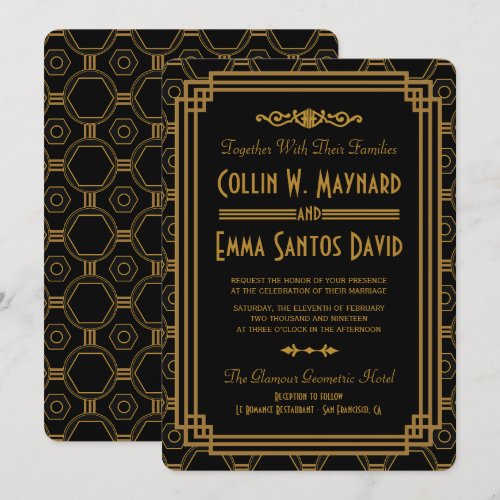 Art Deco Wedding Invitations