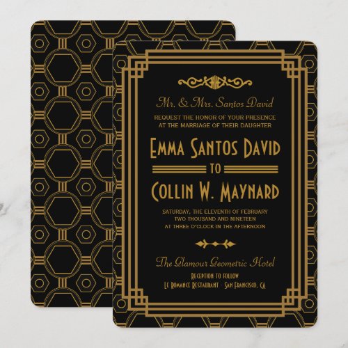 Art Deco Wedding Invitations