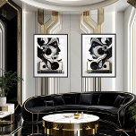 Art Deco Black White Gold Women Wall Art Sets<br><div class="desc">Art Deco Black White Gold Women</div>