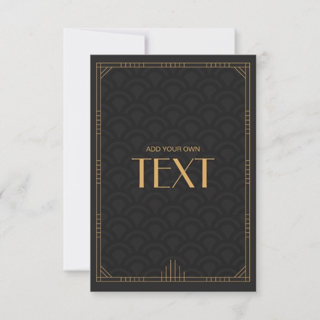 Art Deco Blank Customizable Wedding Invitation (Front)