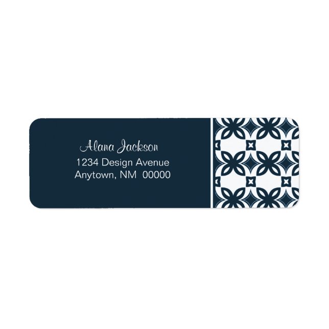 Art Deco Blooms Return Address Labels (Front)