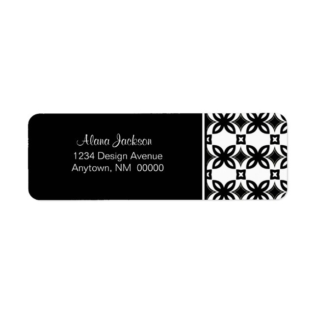 Art Deco Blooms Return Address Labels (Front)