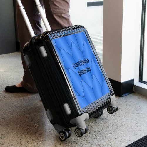 Art Deco Blue Scales Design Luggage