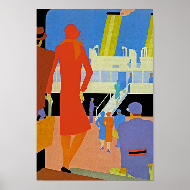 Art Deco Boarding Poster (Front)