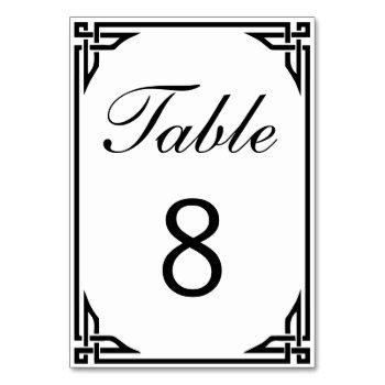 Art Deco Border Double-sided Table Numbers by CustomizedCreationz at Zazzle