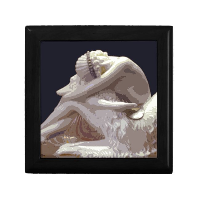 Art Deco Borzoi Love Jewelry Box (Front)