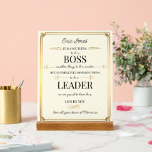 Art Deco Boss Mentor Leader Farewell Retirement 