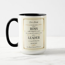Art Deco Boss Mentor Leader Personalized Coffee 