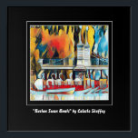 Art Deco Boston Swan Boats<br><div class="desc">Creatively designed colorful Boston Swan Boats on a black background using an applied art deco filter.
By celeste@khoncepts.com</div>