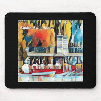 Art Deco Boston Swan Boats Mouse Pad