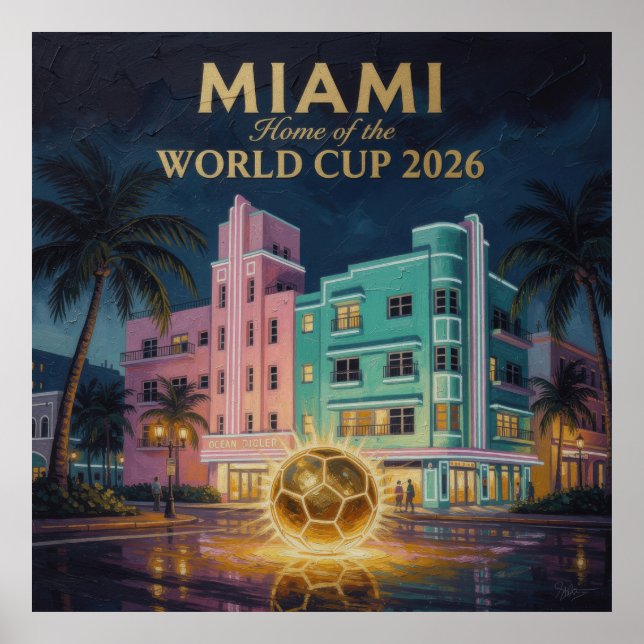 Art Deco Boulevard Print  Miami Citi (Front)
