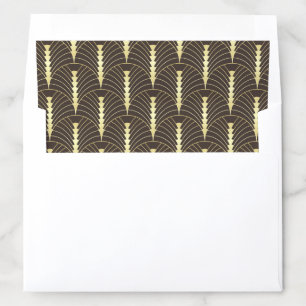 Art Deco Bridal Shower Elegant Gold Chocolate Envelope Liner