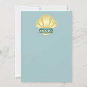 Art Deco Bridal Shower Elegant Gold Turquoise Invitation (Back)