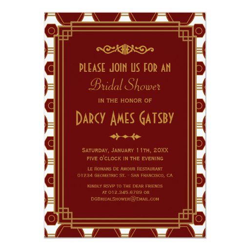 Art Deco Bridal Shower Invitations 4