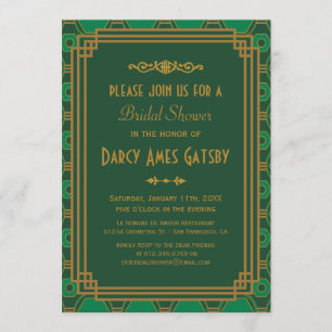 Art Deco Bridal Shower Invitations
