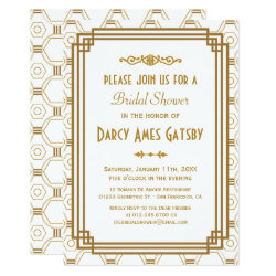 Art Deco Bridal Shower Invitations