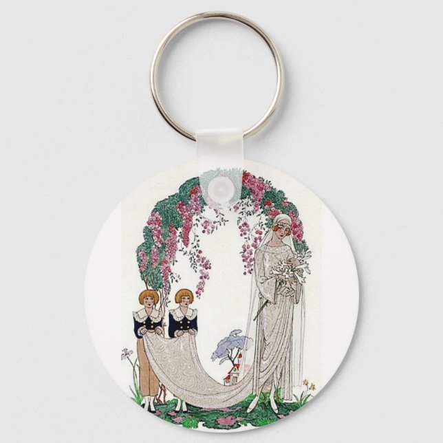 Art Deco Bride Keychain (Front)