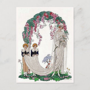 Art Deco Bride Postcard