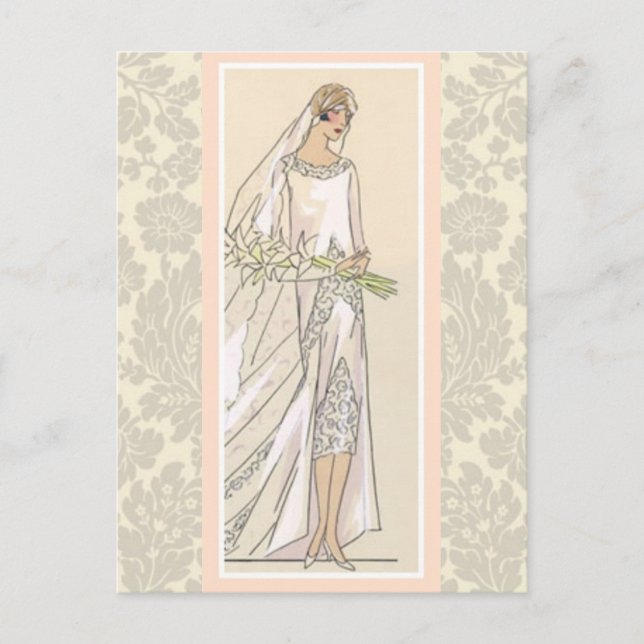 Art Deco Bride Postcard (Front)