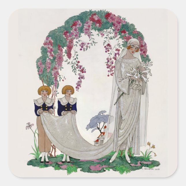 Art deco bride Sticker (Front)