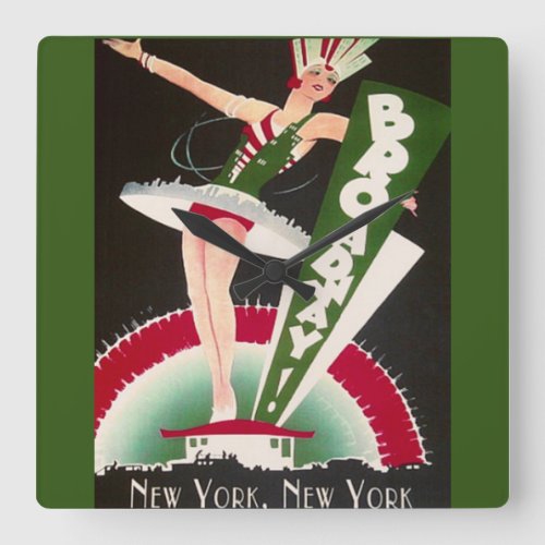Art Deco Broadway New York Clock