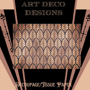 French Fashion Art Deco Couture Vintage Tissue Paper