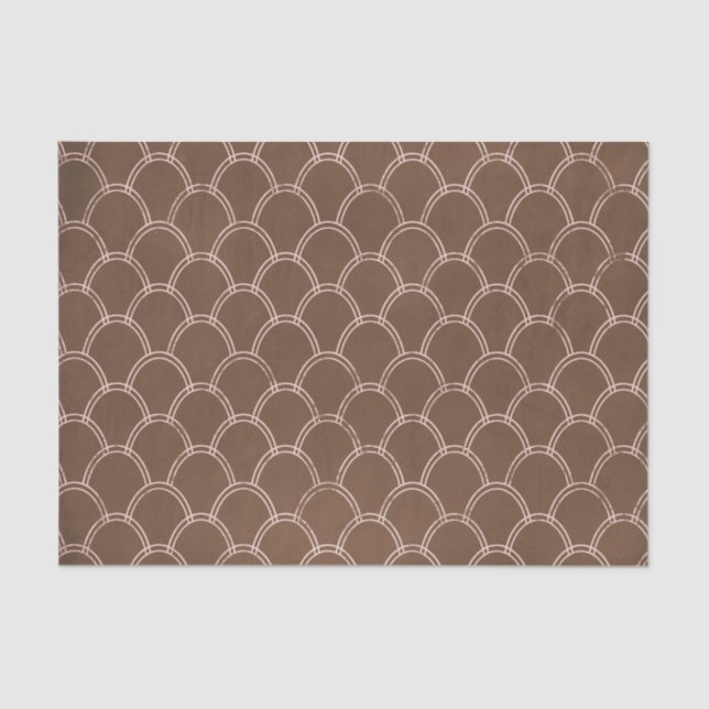 Art Deco Brown Gold Crafting Tissue Paper (Front)
