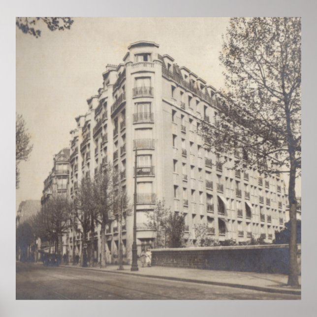 Art Deco building in Paris, 1930s Poster (Front)