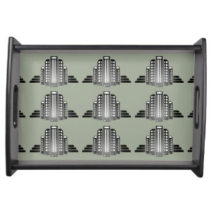 Art Deco Building Serving Tray