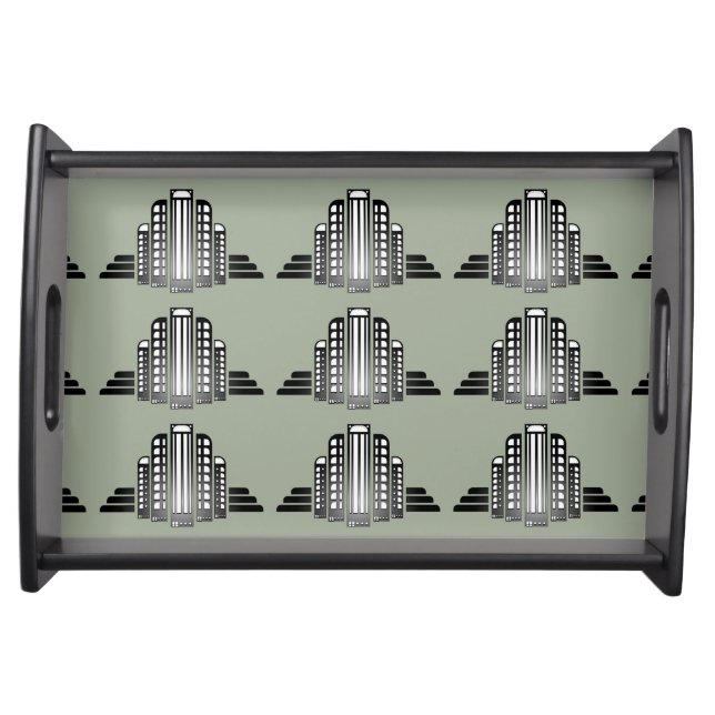 Art Deco Building Serving Tray (Front)