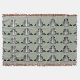 Art Deco Building Throw Blanket