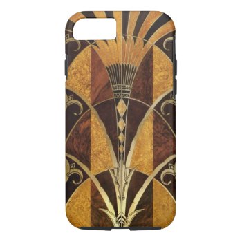 Art Deco Burl Wood Iphone 8/7 Case by EnKore at Zazzle