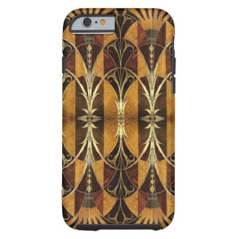 Art Deco Burl Wood Tough Iphone 6 Case by EnKore at Zazzle