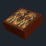 Art Deco Burl Wood Gift Box<br><div class="desc">This is a stunningly beautiful art deco design featuring burl wood and brass trim.</div>