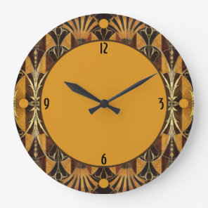 Art Deco Burl Wood Large Clock